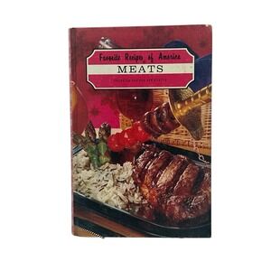 Vintage 1968 Favorite Recipes Of America Meats Hardcover Cookbook